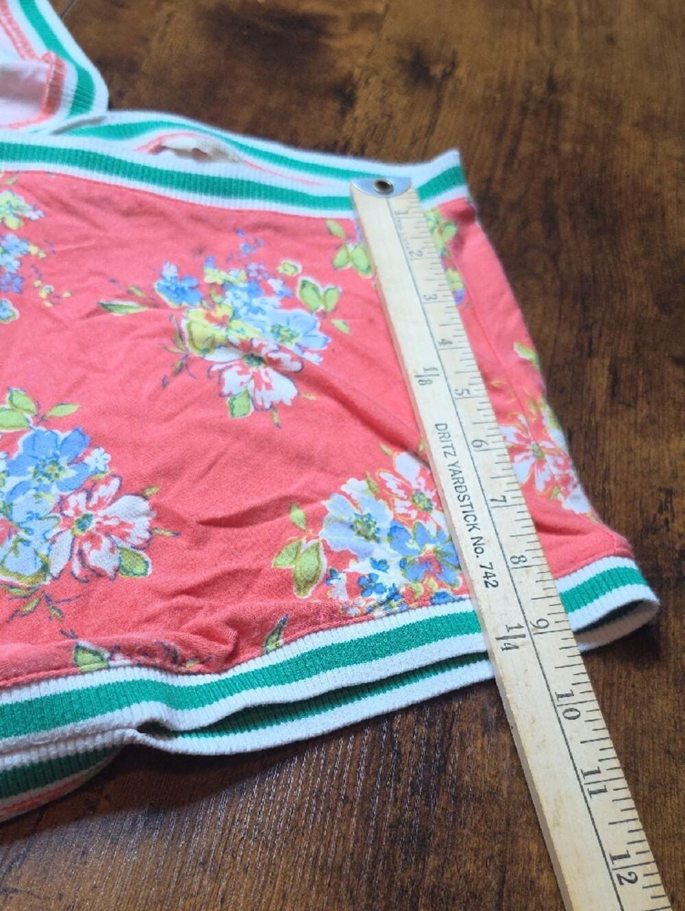 Matilda Jane Coral Floral Maxi Dress with Green Trim Accents - Picture 6 of 7